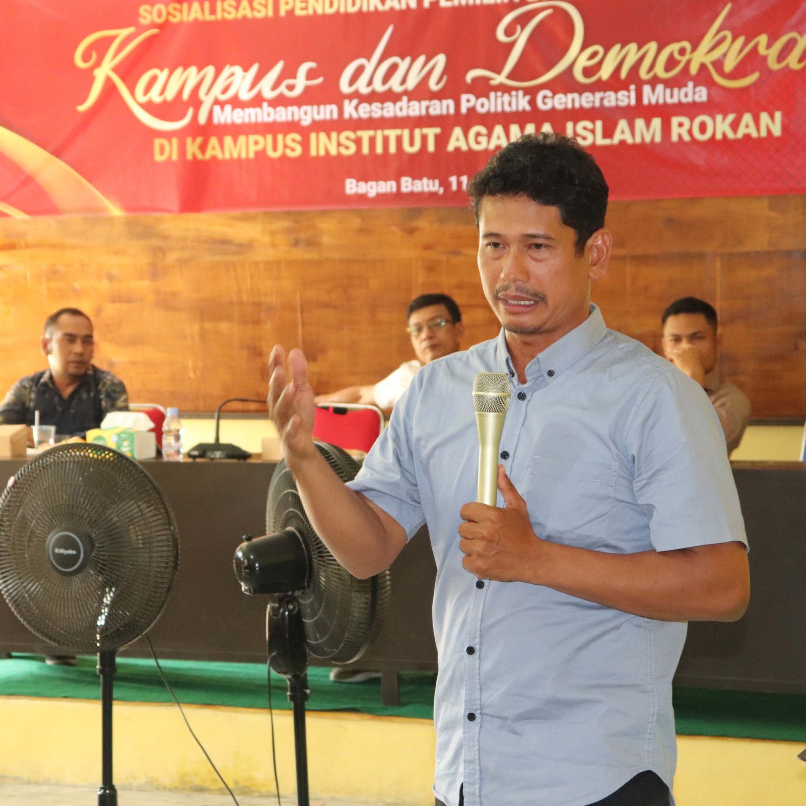 KPU Rokan Hilir Gelar Sosialisasi Pendidikan Pemilih Pemula di IAIR, Dorong Kesadaran Politik Generasi Muda